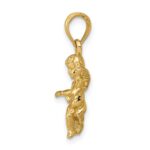 14k  3-D Polished Solid Angel Pendant - Image 2