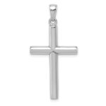 14k White Gold Polished Cross Pendant