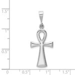 14k White Gold Ankh Cross Pendant - Image 4