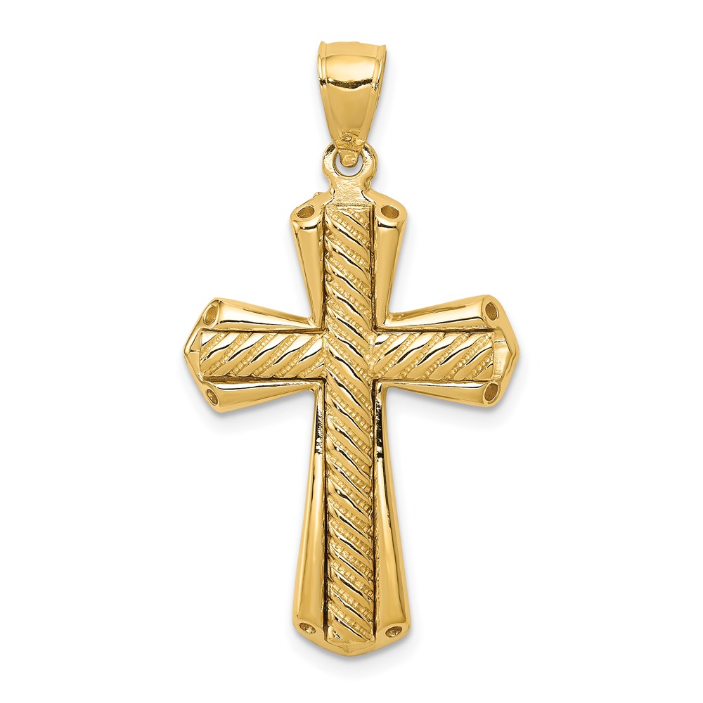 D1636.jpg 14k Twisted Cross Pendant - Image 1