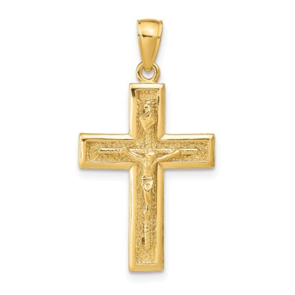 14k Polished Crucifix Pendant