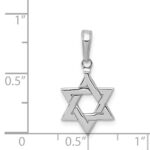 14k White Gold Polished Star of David Pendant - Image 5