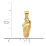 14k Diamond-cut Foot Charm - Image 3