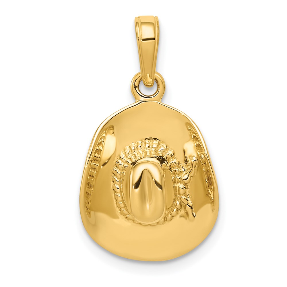 D2927.jpg 14k 3-D Cowboy Hat Pendant - Image 1