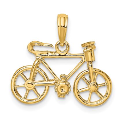 14k 3-D Bicycle with Moveable Pedals and Wheels Charm