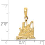 14k Cruise Ship Pendant - Image 3