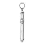 14k White Gold Hollow Cross Pendant - Image 2