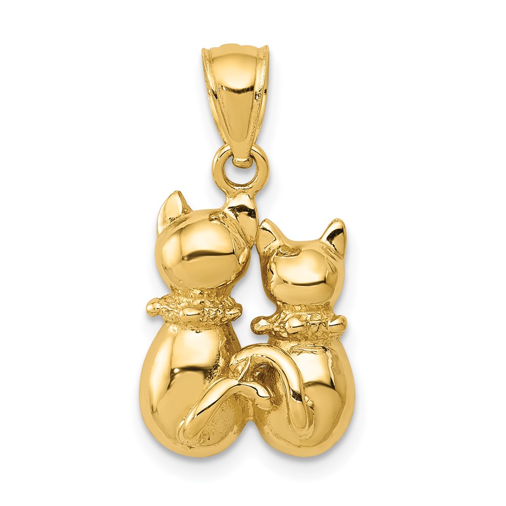 D3437.jpg 14K Big and Little Cats Pendant - Image 1