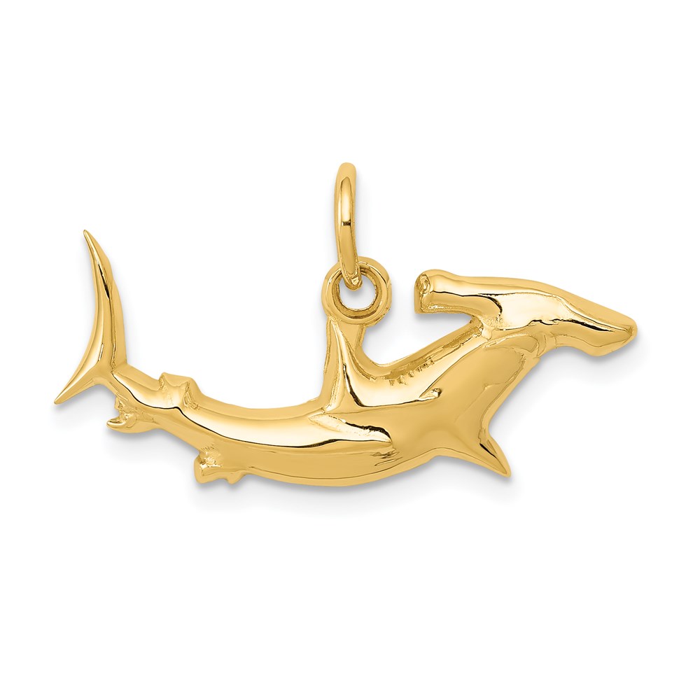 D3450.jpg 14k Hammerhead Shark Charm - Image 1
