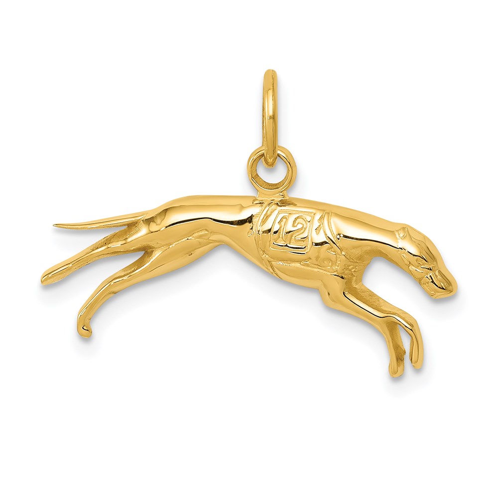 D3467.jpg 14k Greyhound Charm - Image 1