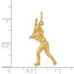 14k Female Baseball Batter Charm - Image 3
