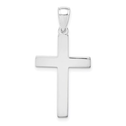14k White Gold Cross Pendant