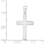 14k White Gold Cross Pendant - Image 4