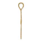 14K Budded Cross Pendant - Image 2