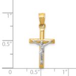 14k Two-tone Hollow Crucifix Charm - Image 3