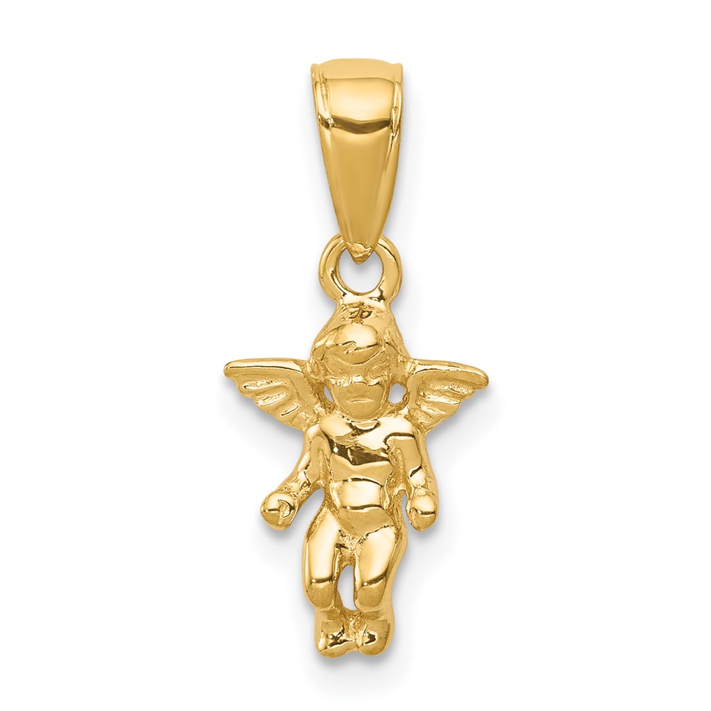 D3719.jpg 14k 3-D Small Guardian Angel Pendant - Image 1