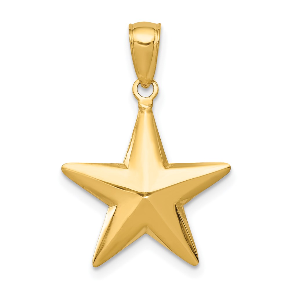 D3725.jpg 14k Polished 3-D Star Pendant - Image 1