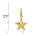 14k Small Polished 3-D Star Charm - Image 3