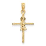 14k Praying Boy Cross Charm - Image 3