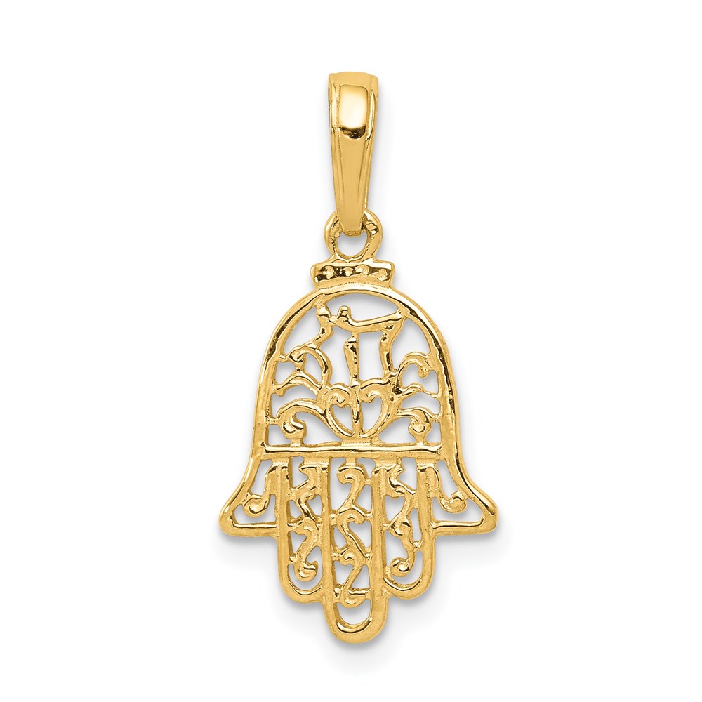 D3807.jpg 14k Filigree Chamseh Pendant - Image 1
