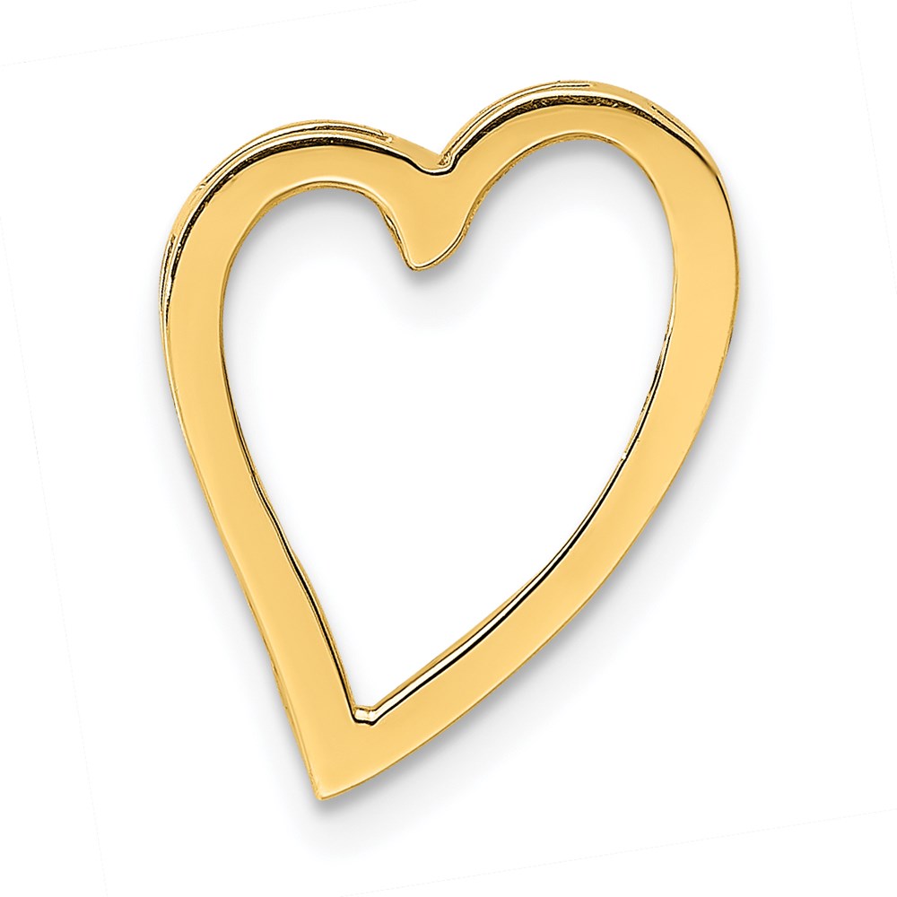 D3822.jpg 14K Polished Floating Heart Chain Slide - Image 1