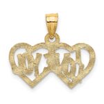 14K I LOVE YOU Double Heart Charm - Image 3