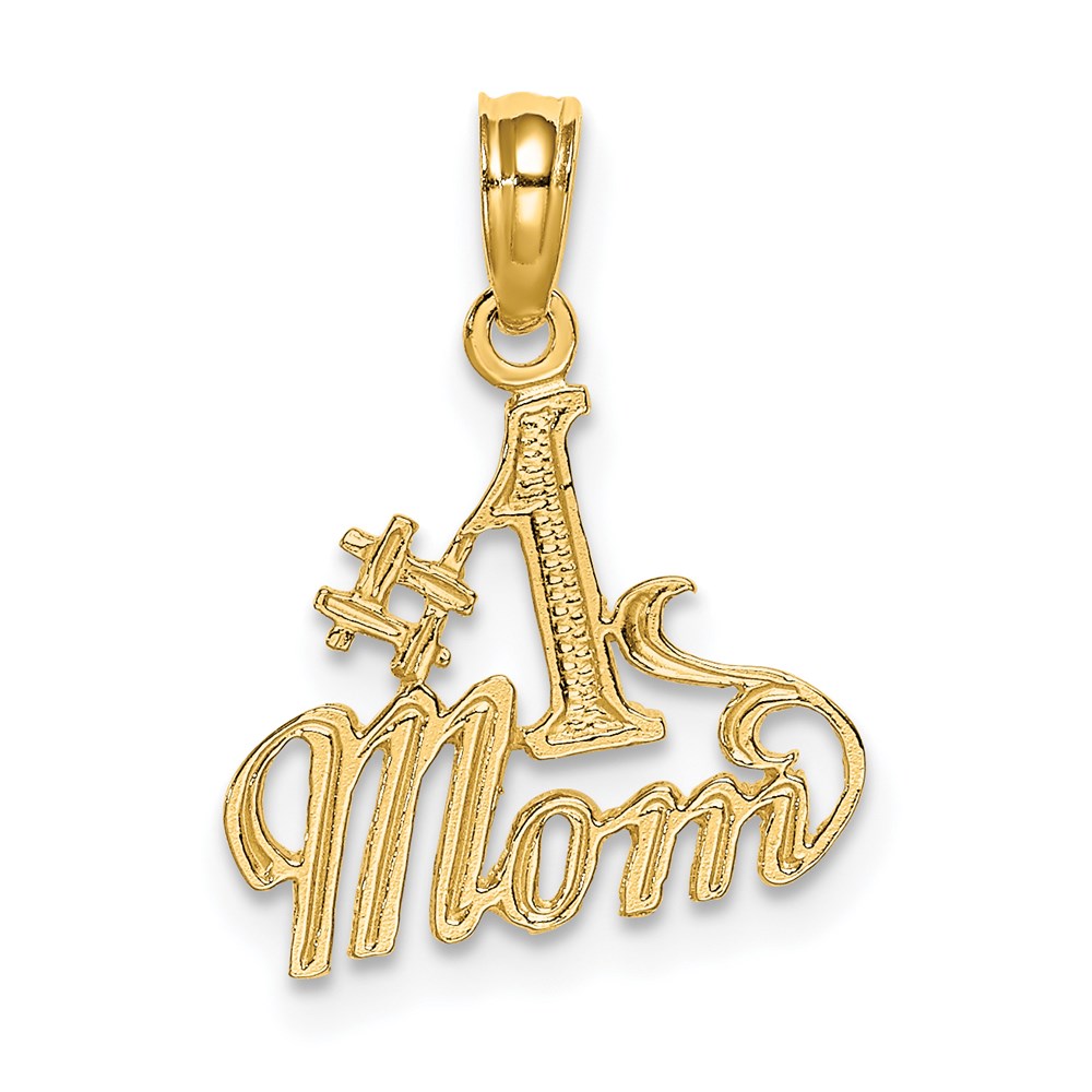 D3926.jpg 14K Polished #1 MOM Pendant - Image 1