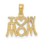 14K I HEART MY MOM Charm