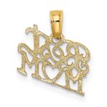 14K BEST MOM with Heart Charm - Image 4
