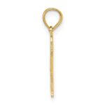 14K Boy Waving with Heart on Pocket Charm - Image 2