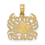 14K 100% CANCER Zodiac Charm - Image 4