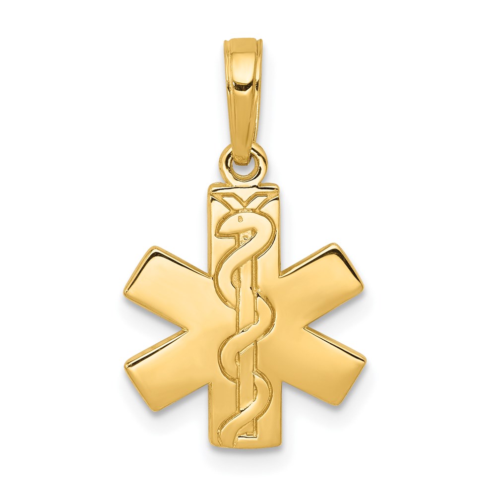 D4072.jpg 14K Paramedic/EMT Symbol Pendant - Image 1