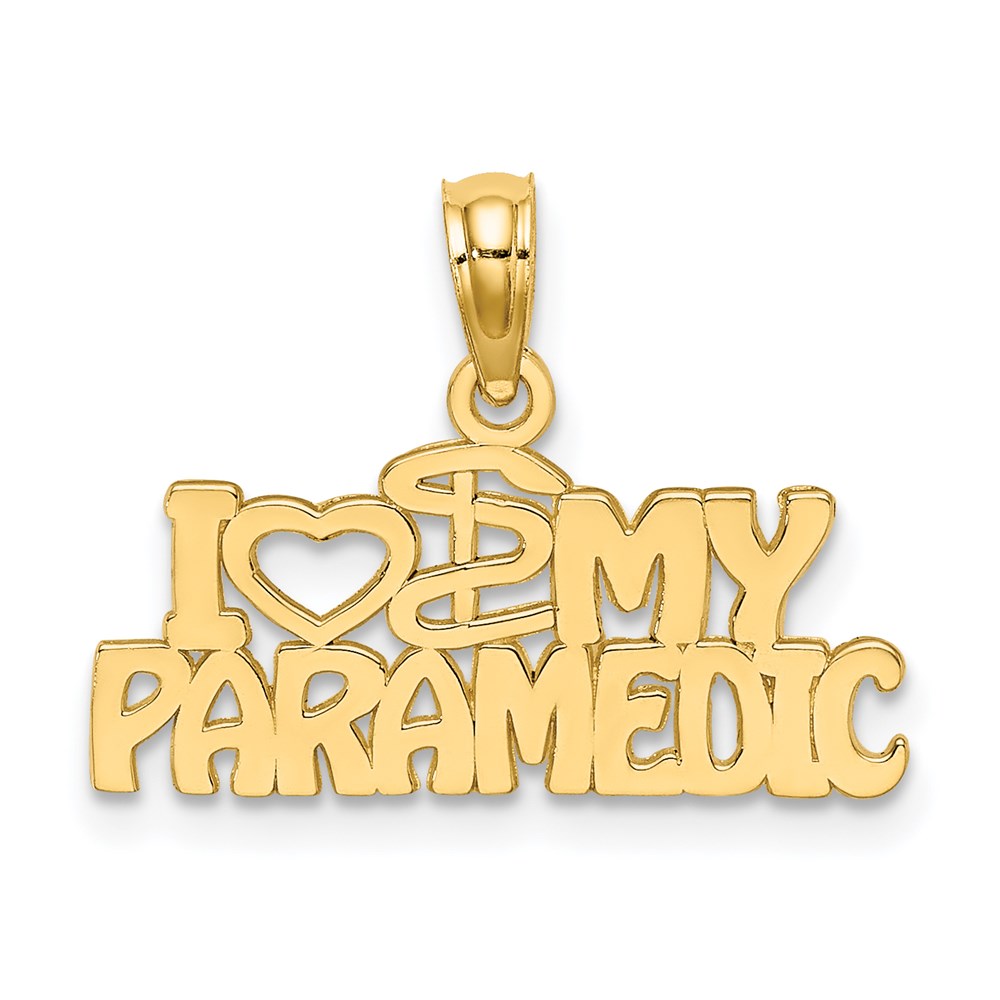 D4073.jpg 14K I HEART MY PARAMEDIC Charm - Image 1