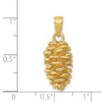 14K 3-D Pinecone Pendant - Image 5