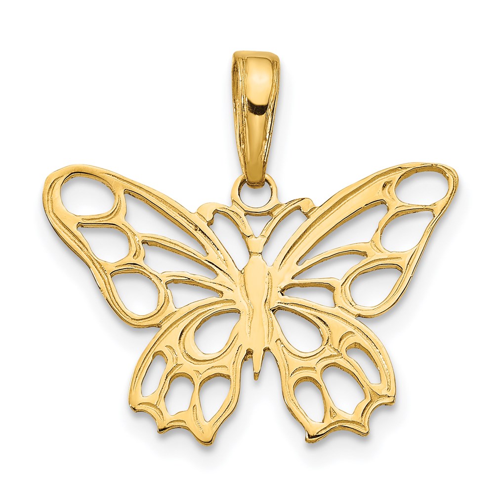D4202.jpg 14K Butterfly Cut-out Pendant - Image 1