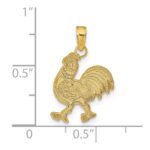 14K Rooster Pendant - Image 3