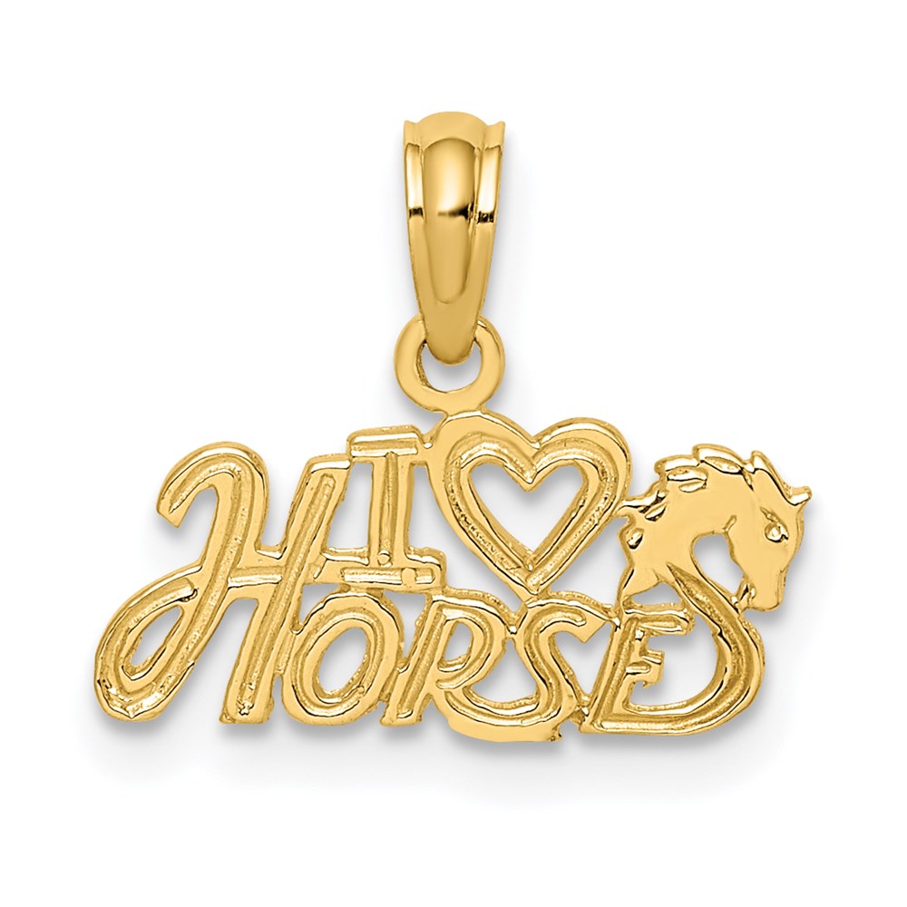 D4224.jpg 14K I HEART HORSES Charm - Image 1
