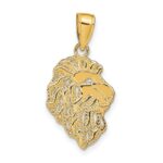 14K Lion Head Pendant