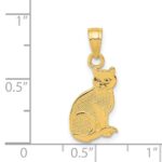 14k I HEART MY CAT on Reverse Cat Pendant - Image 4