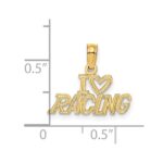 14K I HEART RACING Charm - Image 3