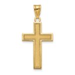14K Medium Satin Cross Pendant