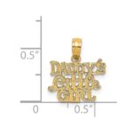 14k Polished  DADDYS LITTLE GIRL Charm - Image 3