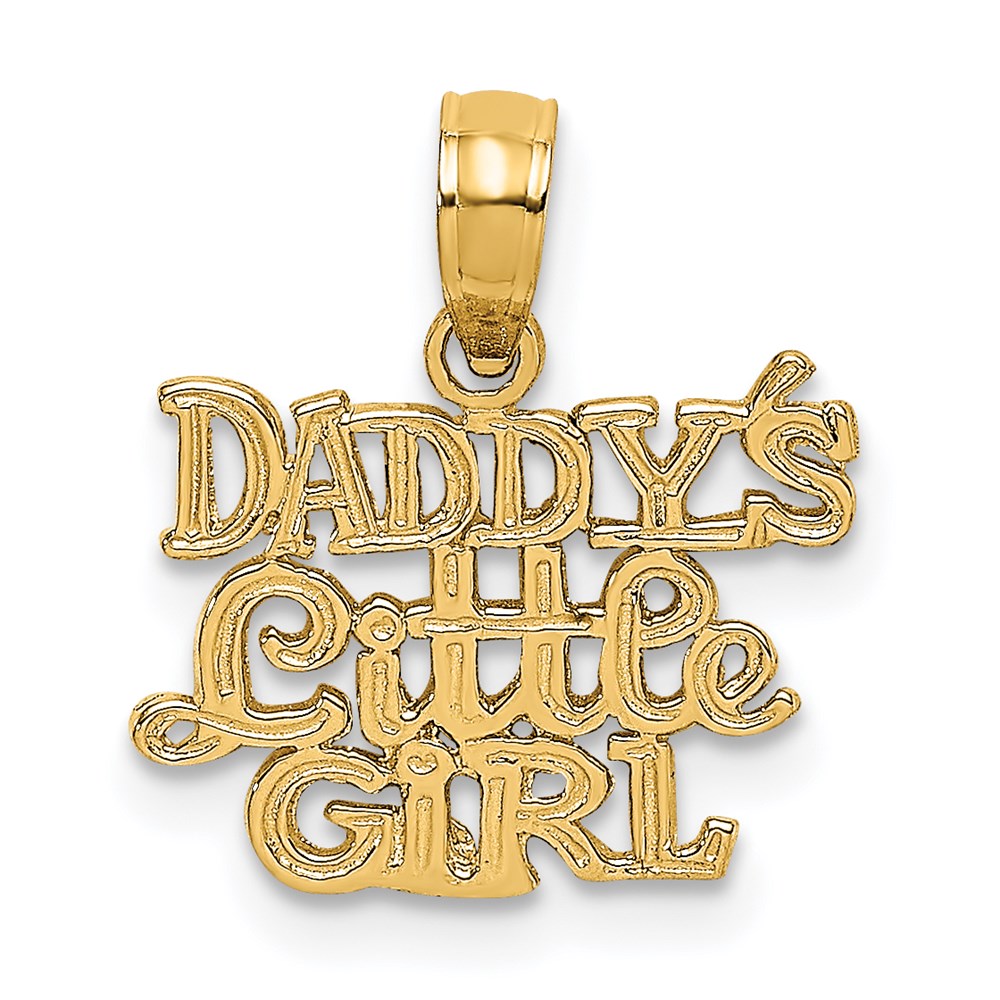 D4365.jpg 14k Polished DADDYS LITTLE GIRL Charm - Image 1