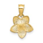 14K Polished Mini Plumeria Pendant - Image 3