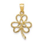 14K Polished Trinity Clover Pendant - Image 3