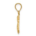 14K Brushed Diamond-Cut Solid Jesus Pendant - Image 2