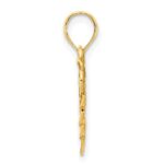 14k Fancy Woven Heart Pendant - Image 2