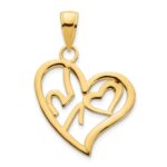 14k 15 in Heart Pendant - Image 4
