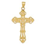 14k Fleur De Lis Large Cross Pendant - Image 4