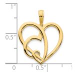 14k  Heart in Heart Pendant - Image 3